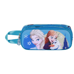 Disney Frozen 2 Lovely-Estuche Portatodo 3D Doble, Turquesa