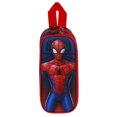 Marvel Spiderman Solid-Trousse 3D Double, Bleu