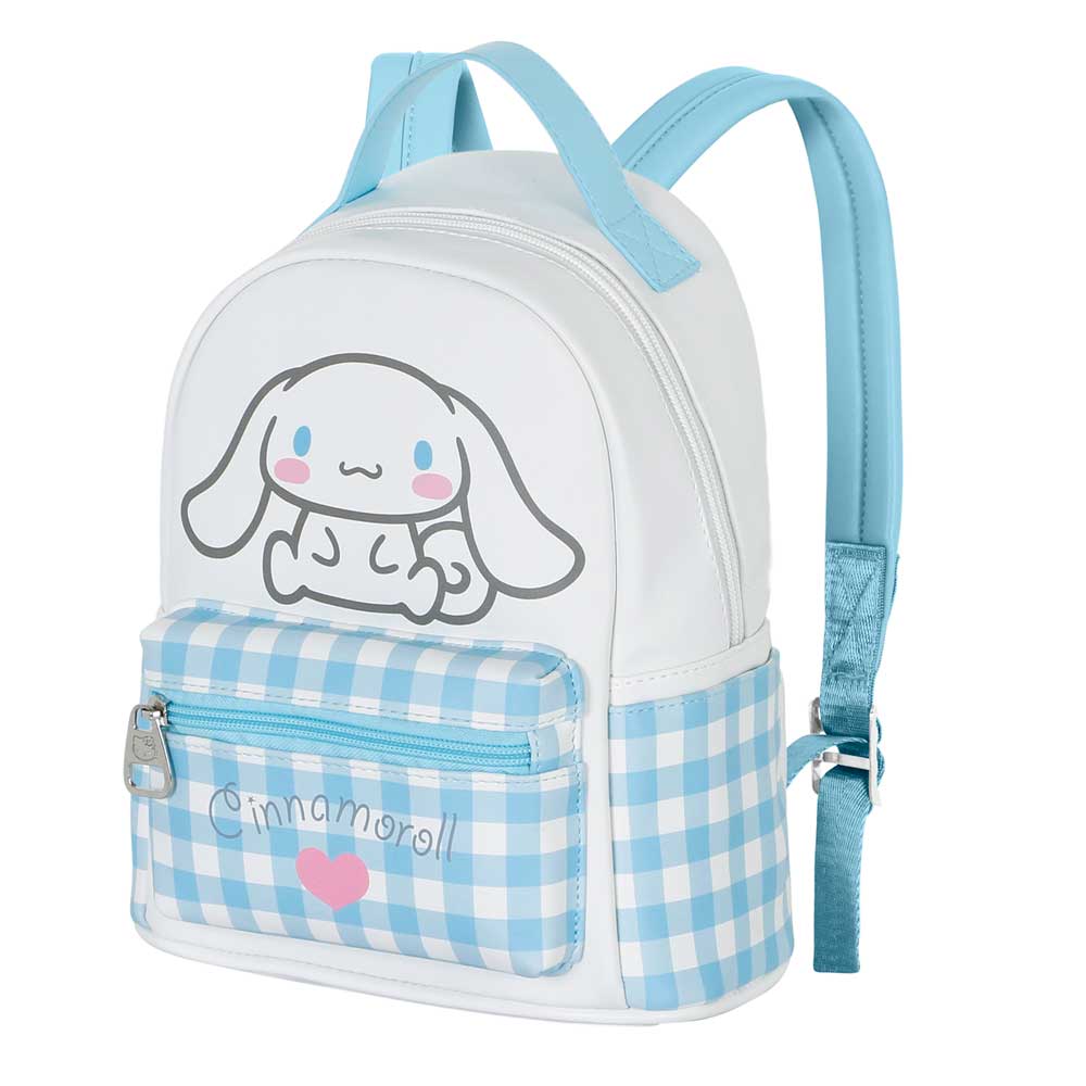 Sanrio Cinnamoroll Vichy-Mochila Heady Pequeña, Multicolor
