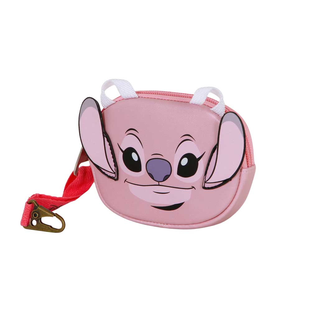 Disney Lilo e Stitch Angel Face-Portamonete Pill, Rosa