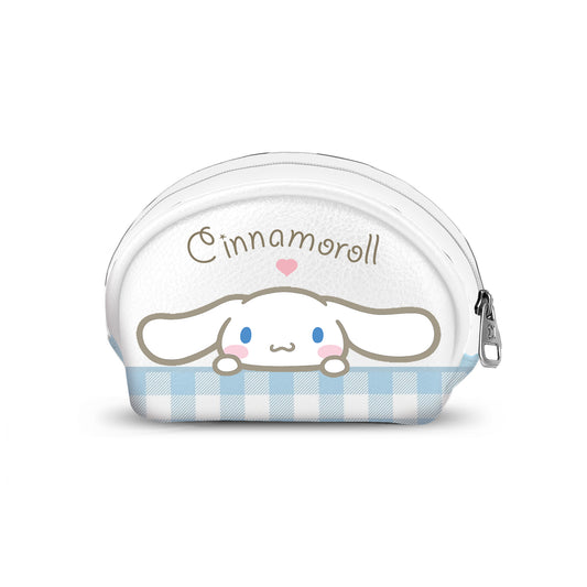 Sanrio Cinnamoroll Vichy-Casual Oval Coin Purse, Multicolour