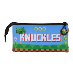 Sonic The Hedgehog Astuccio Portatutto Triplo Knuckles, Multicolore