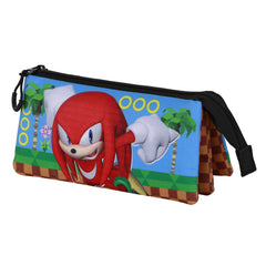 Sonic The Hedgehog Astuccio Portatutto Triplo Knuckles, Multicolore