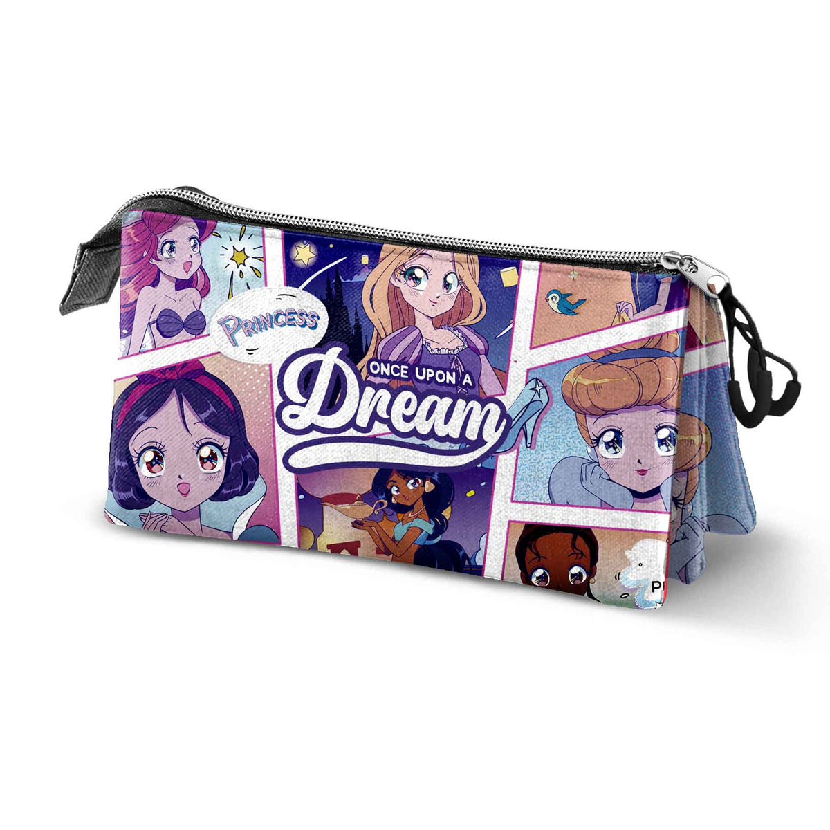 Disney Princess Comic-Triple Pencil Case, Multicolour