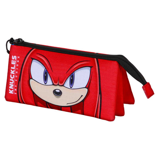 Sonic The Hedgehog - SEGA Knuckles Sight-Triple Pencil Case, Red