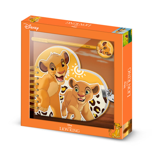 Disney Lion King Africa-Heart Diary + Pen, Yellow