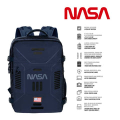 NASA Spaceship-Mochila de Viaje Mercury Grande 47x23x33cm, Azul Oscuro