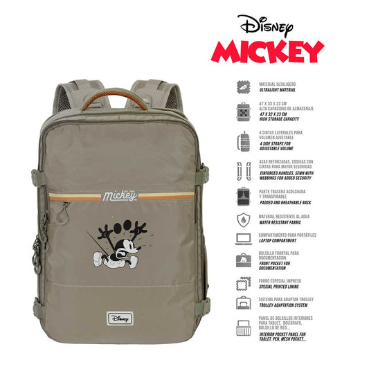 Disney Mickey Mouse Face-Mercury Travel Backpack Large 47x23x33cm, Multicolor