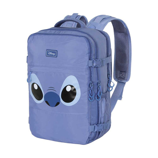 Disney Lilo and Stitch Face-Mercury Travel Backpack Big 47x23x33cm, Blue