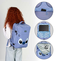Disney Lilo y Stitch Face-Mochila de Viaje Mercury Grande 47x23x33cm, Azul