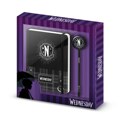 Wednesday Chains-Gift Box with Diary and Fashion Ballpoint Pen, Black