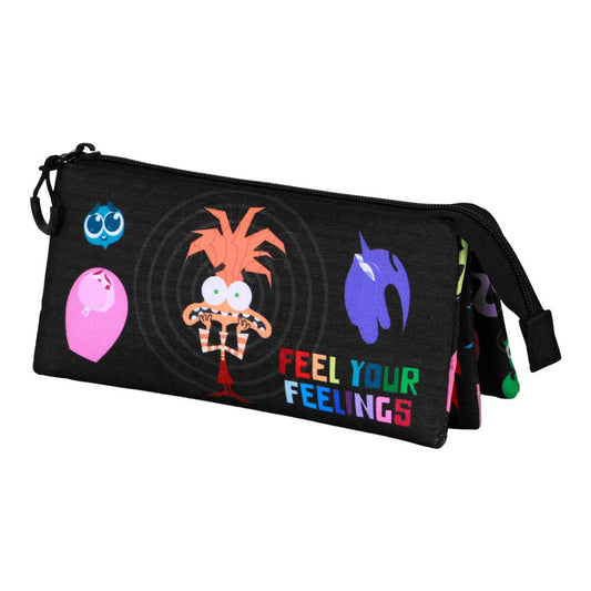 Disney Pixar Inside Out 2 Feeling-Triple Pencil Case, Multicolour