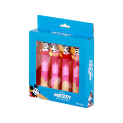 Disney Mickey and Minnie 4-Pack Fluorescent Markers, Multicolor