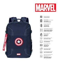 Marvel Captain America Gears-Mercury Backpack Underseat Cabin Bag 40x20x25cm, Blue