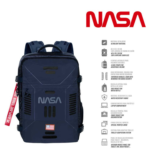 NASA Spaceship-Mercury Backpack Underseat Cabin Bag 40x20x25cm, Dark Blue