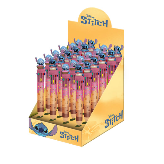 Disney Lilo and Stitch Mix-Exhibitor 24 Units Pen 10 Colors, Multicolor
