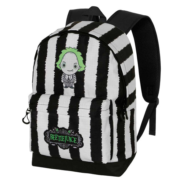 beetlejuice backpack mini Beetlejuice Stripes-FAN HS Backpack 2.2, White – Karactermania