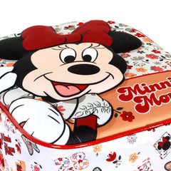 Disney Minnie Mouse Flowered-Elite 3D Backpack, Red