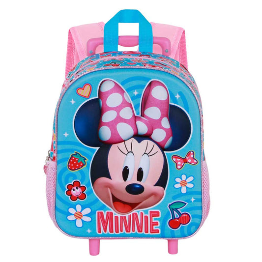 Disney Minnie Mouse Happiness-Mochila 3D con Ruedas Pequeña, Azul
