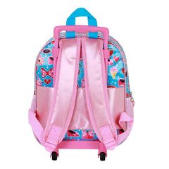 Disney Minnie Mouse Happiness-Mochila 3D con Ruedas Pequeña, Azul
