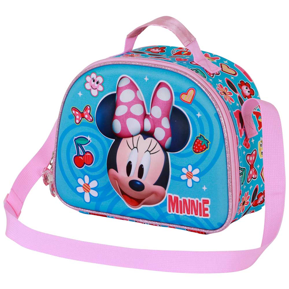 Disney Minnie Mouse Happiness-Borsa Porta Merenda 3D, Blu