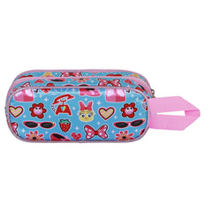 Disney Minnie Mouse Happiness-Estuche Portatodo 3D Doble, Azul