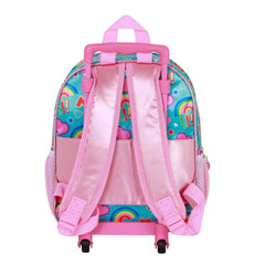 Disney Minnie Mouse Greet-Mochila 3D con Ruedas Pequeña, Turquesa