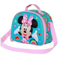 Disney Minnie Mouse Greet-Borsa Porta Merenda 3D, Turchese