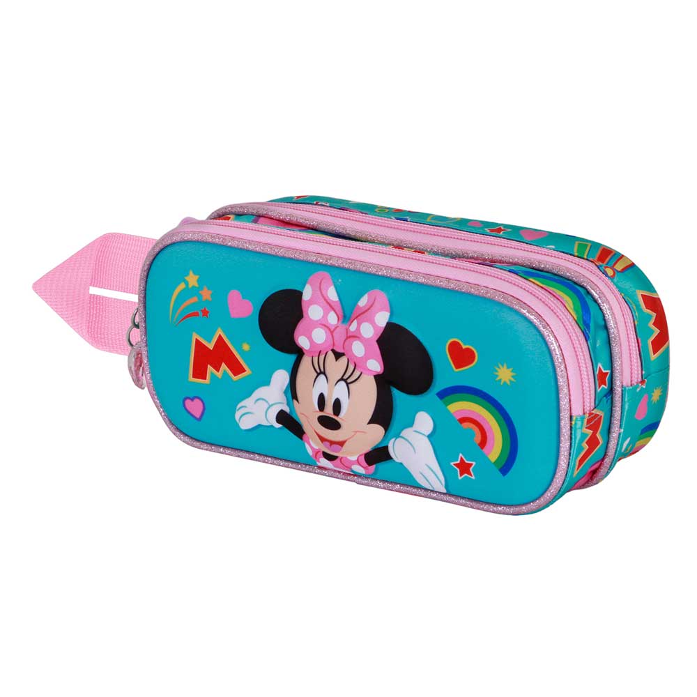 Disney Minnie Mouse Greet-Astuccio 3D Doppio, Turchese