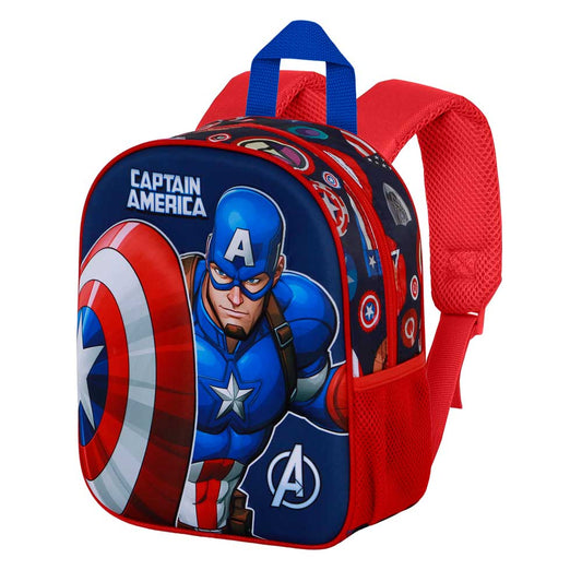 Marvel Captain America Patriot-Zainetto 3D Elite, Multicolore