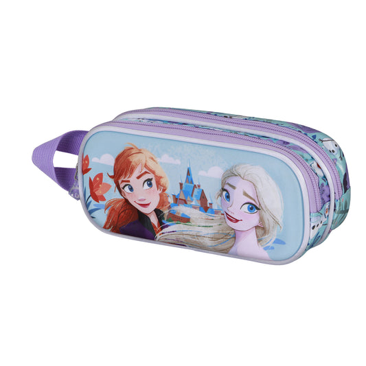 Disney Frozen 2 Spring-Estuche Portatodo 3D Doble, Azul