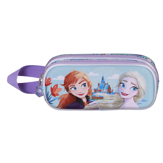 Disney Frozen 2 Spring-Estuche Portatodo 3D Doble, Azul