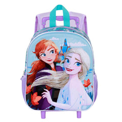 Disney Frozen 2 Spring-Small 3D Backpack with Wheels, Blue