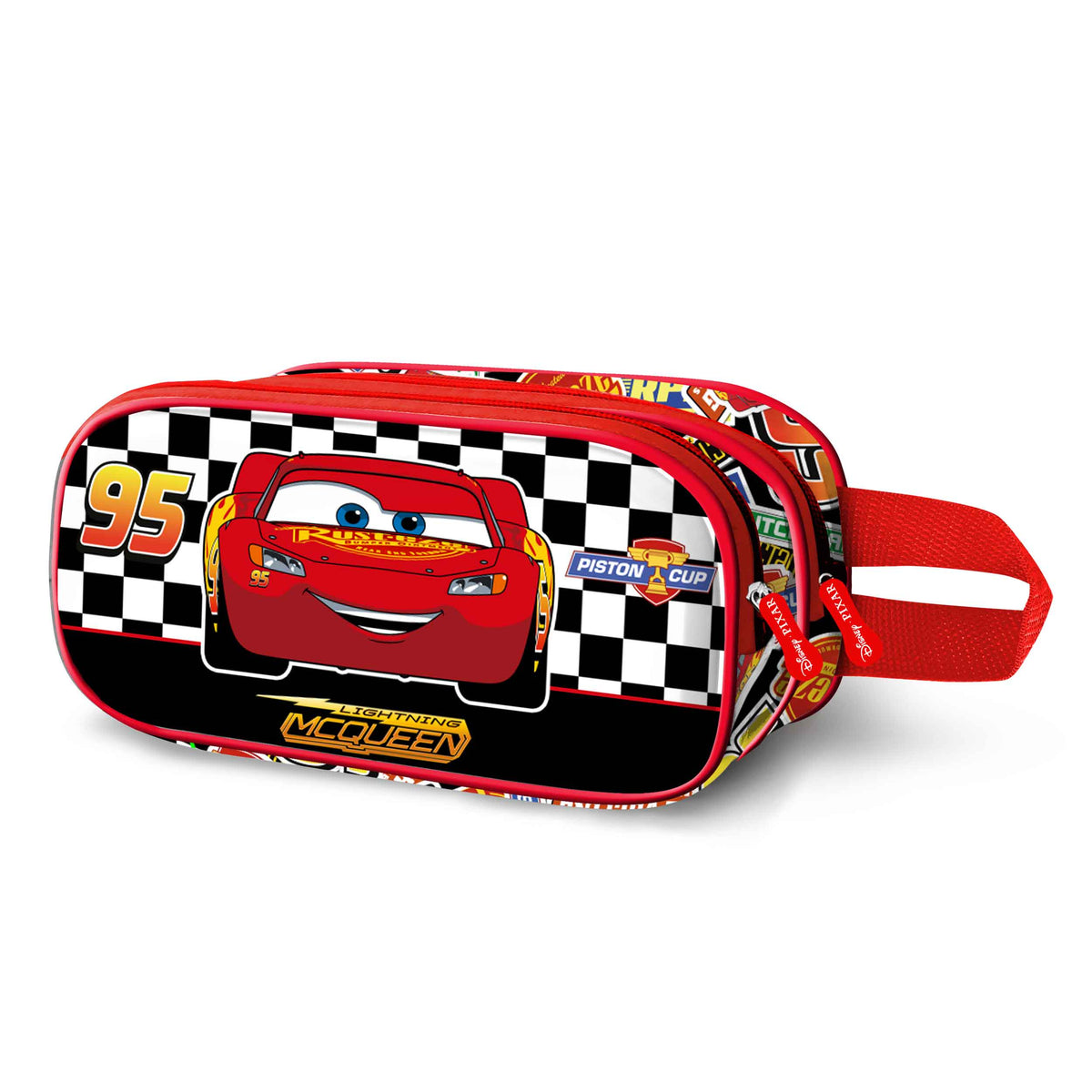Disney Cars 3 Racer-Estuche Portatodo 3D Doble, Rojo