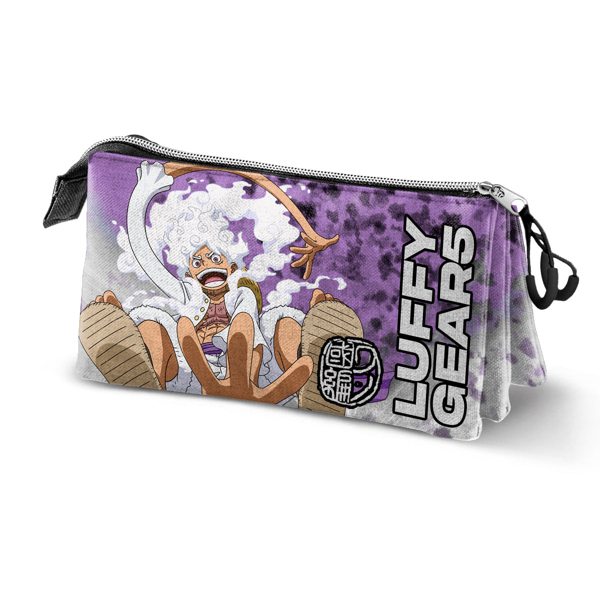 One Piece Luffy Gear 5-Estuche Portatodo Triple, Lila