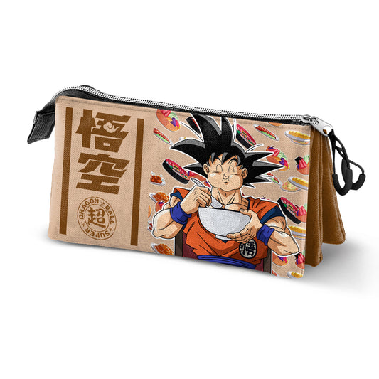 Dragon Ball (Bola de Dragón) Goku Foodie-Estuche Portatodo Triple, Marrón