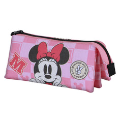 Disney Minnie Mouse Journey-Estuche Portatodo Triple, Rosa