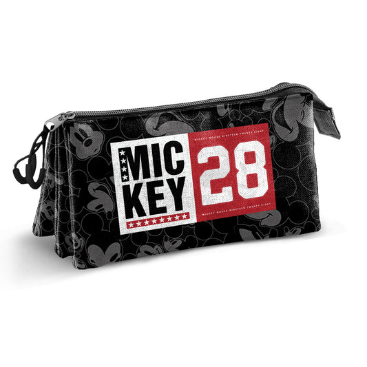 Disney Mickey Mouse Year-Estuche Portatodo Triple, Negro