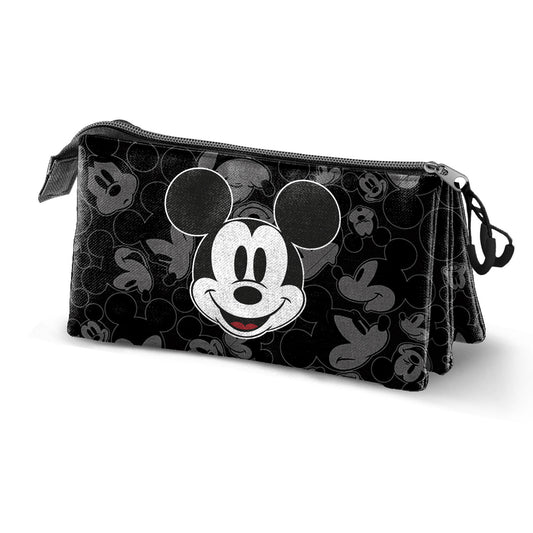 Disney Mickey Mouse Year-Estuche Portatodo Triple, Negro