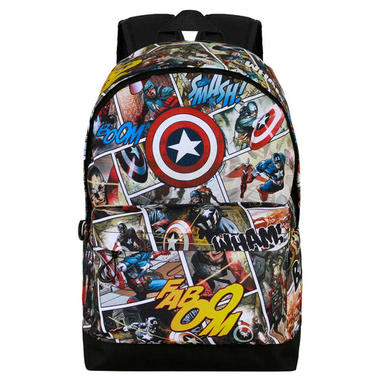Marvel Captain America Comic-FAN HS Backpack 2.2, Multicolour