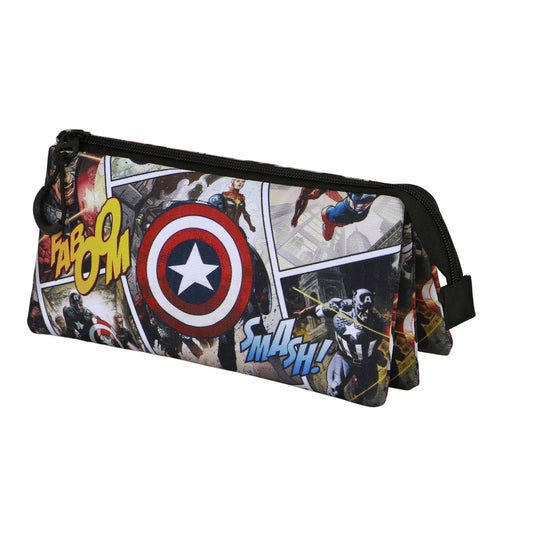 Marvel Captain America Comic-Trousse Triple, Multicolore