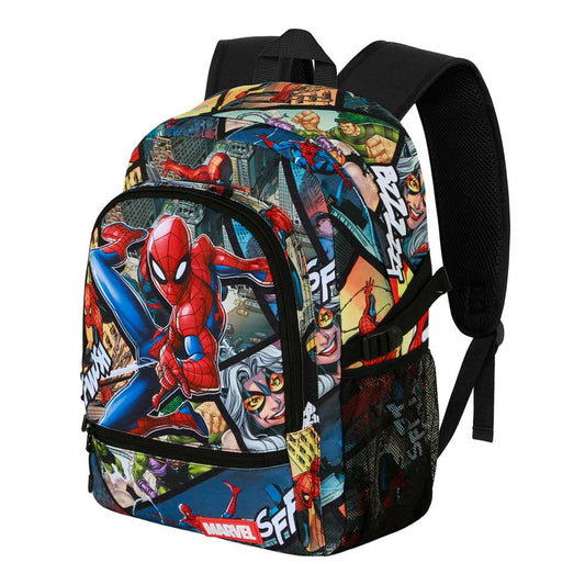 Marvel Spiderman Panels-Mochila Fight FAN 2.2, Multicolor
