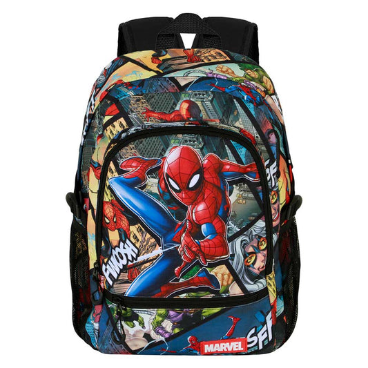 Marvel Spiderman Panels-Mochila Fight FAN 2.2, Multicolor