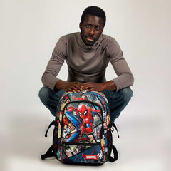Marvel Spiderman Panels-Sac à dos Fight FAN 2.2, Multicolore