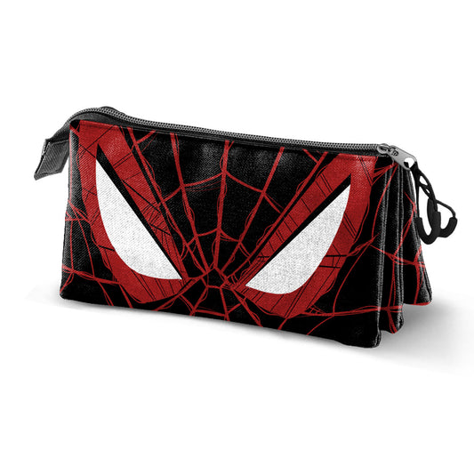 Marvel Spiderman Vision-Estuche Portatodo Triple, Negro