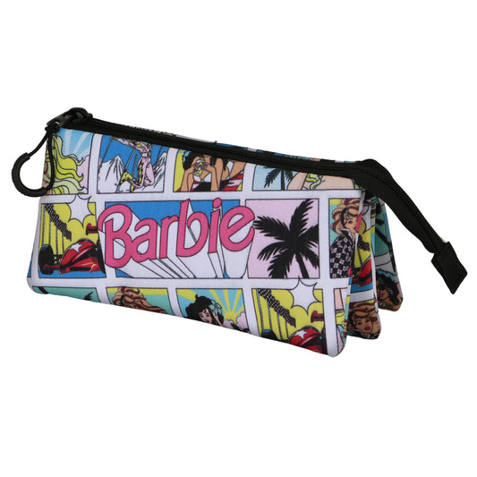 Barbie Comic-Estuche Portatodo Triple, Multicolor
