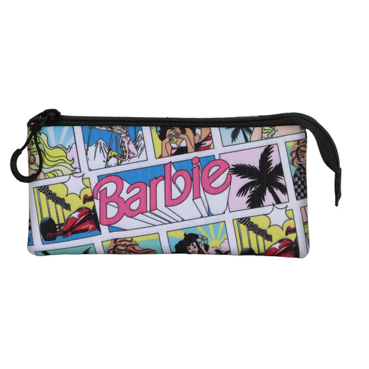 Barbie Comic-Estuche Portatodo Triple, Multicolor