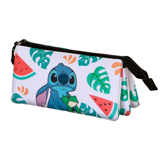 Disney Lilo y Stitch Frog-Estuche Portatodo Triple, Multicolor