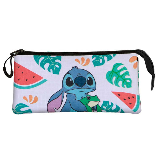 Disney Lilo y Stitch Frog-Estuche Portatodo Triple, Multicolor