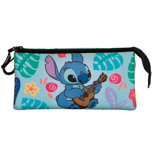 Disney Lilo and Stitch Guitar-Triple Pencil Case, Green